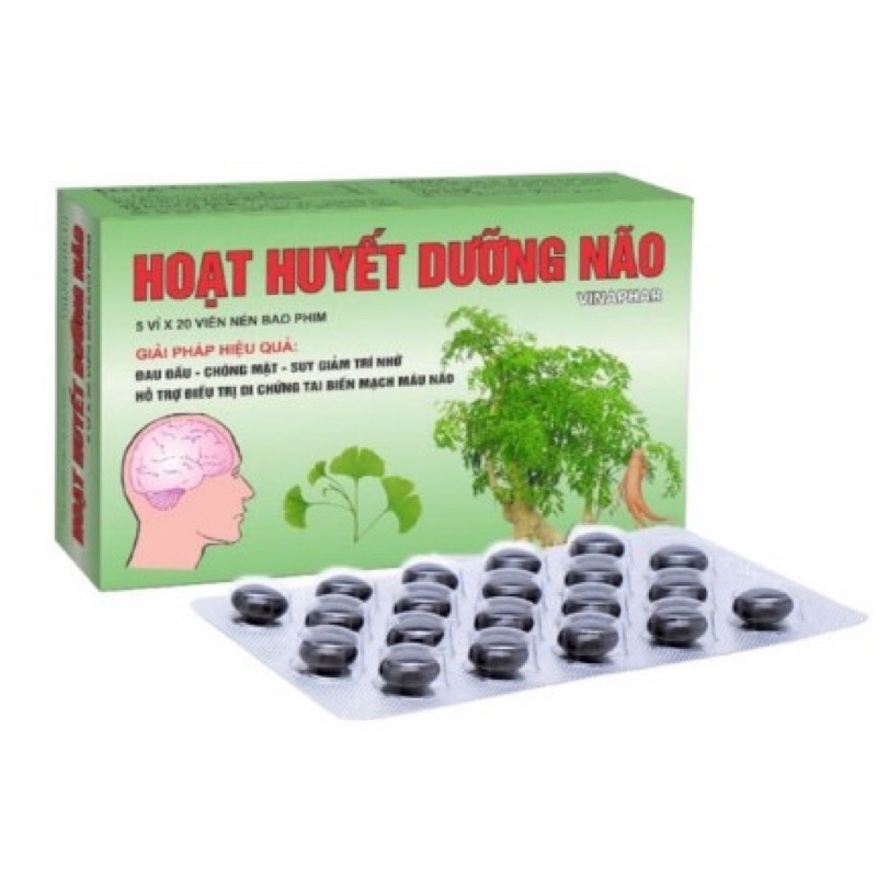 Hoạt huyết dưỡng não Viphar , hộp 100 viên
