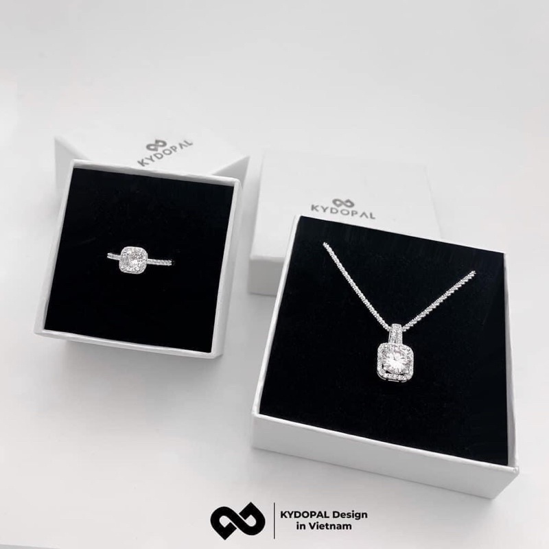 SET 3 MÓN TRANG SỨC  FULL BOX HỘP ĐEN