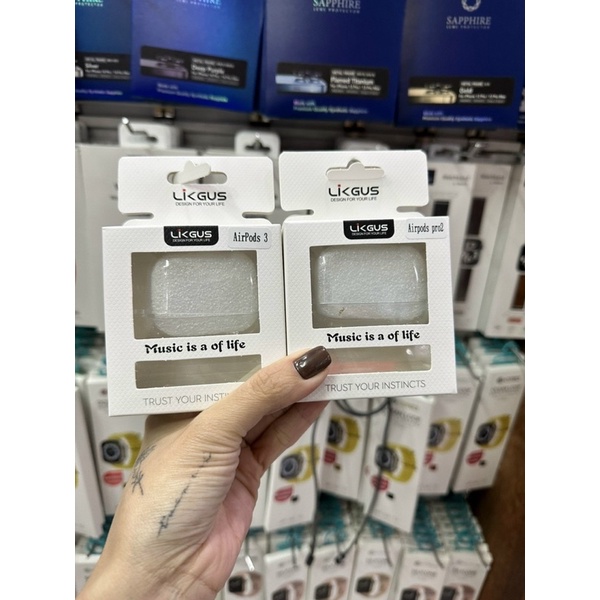 Bao Likgus bọc tai nghe Airpods Pro 2, Pro, Airpods 3, Airrpods 2 trong suốt