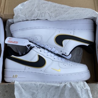 Giày thể thao nam, nữ AF1 trắng vệt đen vàng full phụ kiện,size 36-43