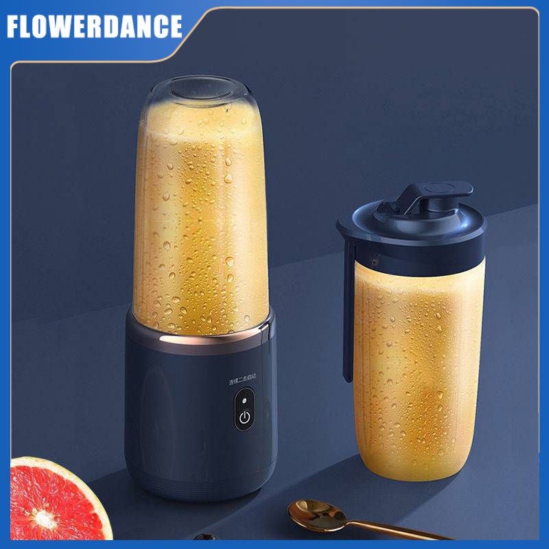 Máy Xay Sinh Tố Cầm Tay 400Ml Máy Ép Trái Cây Đa Năng Cốc Nước Ép Mini 6 Lưỡi Máy Trộn Trái Cây Sữa Đậu Nành Thực Phẩm Gia Dụng Máy Ép Thức Ăn Trẻ Em Sạc Usb Flowerdance