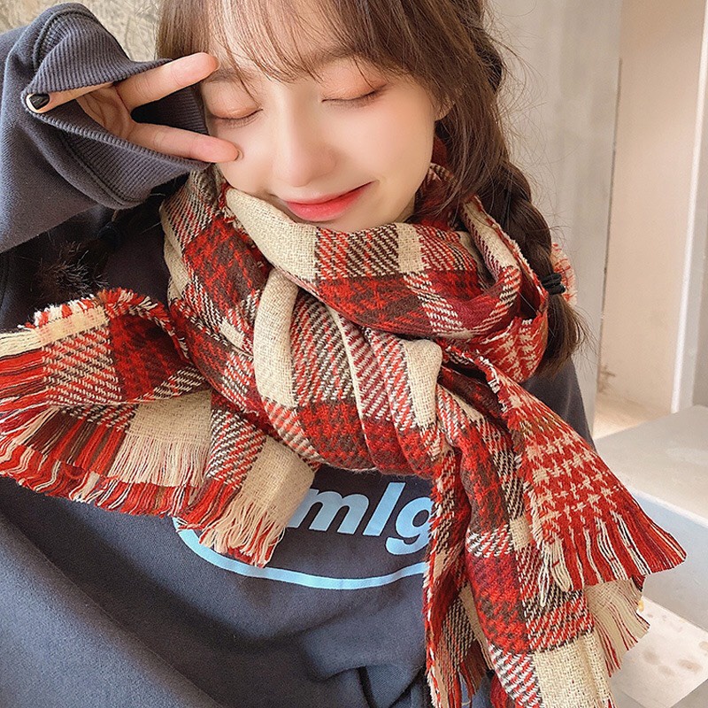 Khăn quàng cổ nam nữ giữ ấm mùa đông, khăn choàng cổ len unisex chất dạ lông nhiều màu phong cách thời trang Hàn Quốc