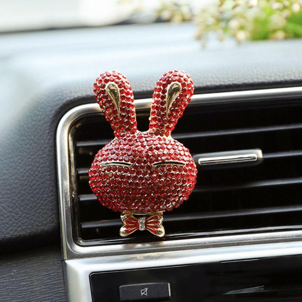 Btlimer Kẹp Khuếch Tán Hương Thơm Gắn Điều Hòa Xe Hơi Hình Thỏ Dễ Thương