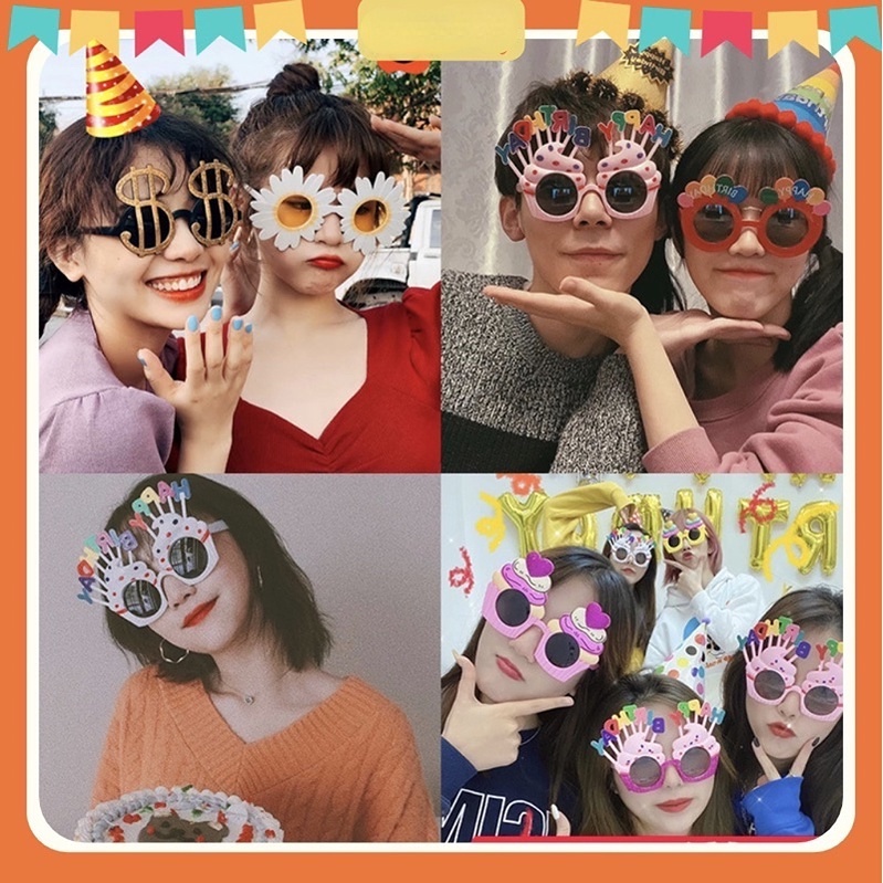 Kính Sinh Nhật, Mắt Kính Chữ HAPPY BIRTHDAY Dành Cho Tiệc Sinh Nhật, Chụp Ảnh Dễ Thương Cute Hot Trend RYT