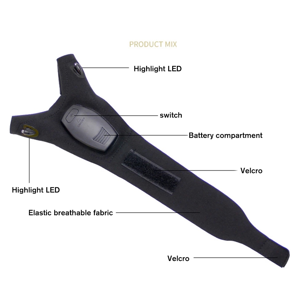 Găng Tay Không Ngón Có Đèn Pin LED Tiện Dụng