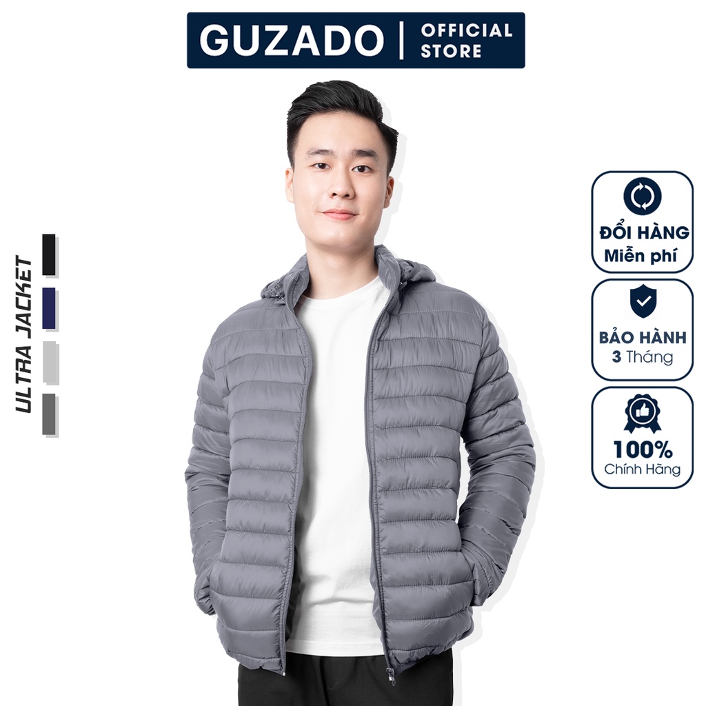 Áo khoác phao nam GUZADO trần bông siêu nhẹ,giữ ấm cực tốt MPN20,Form rộng rãi thoải mái