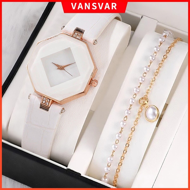 Đồng Hồ Quartz Nữ Dây Da Phong Cách Hàn Quốc