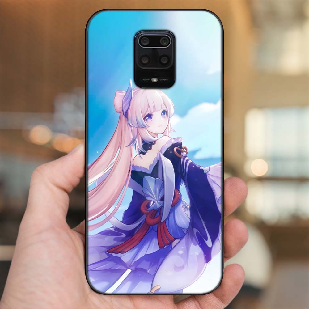 Ốp lưng Xiaomi Redmi Note 9s, Note 9 Pro viền đen in hình Sangonomiya Kokomi Genshin Impact