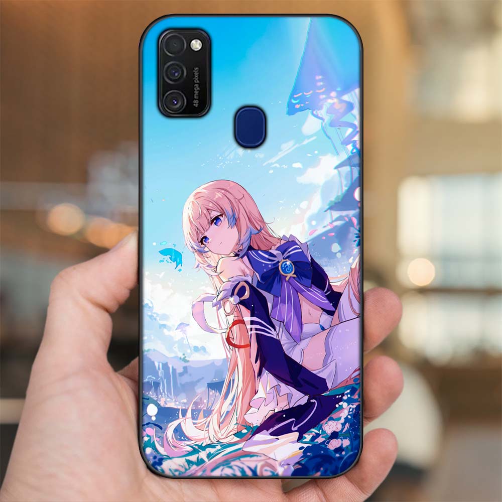 Ốp lưng Samsung M21, M30S viền đen in hình Sangonomiya Kokomi Genshin Impact