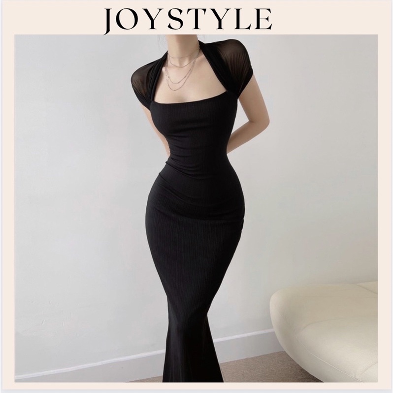 Đầm Phối Lưới thiết kế joystyle.vn ôm body dáng dài cực phẩm