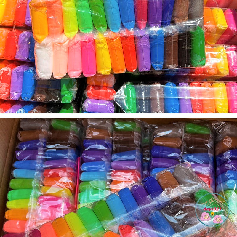 Đất nặn an toàn cho bé 36 màu, đất sét tự khô nặn hình cao cấp siêu nhẹ dành cho trẻ làm butter slime trang trí