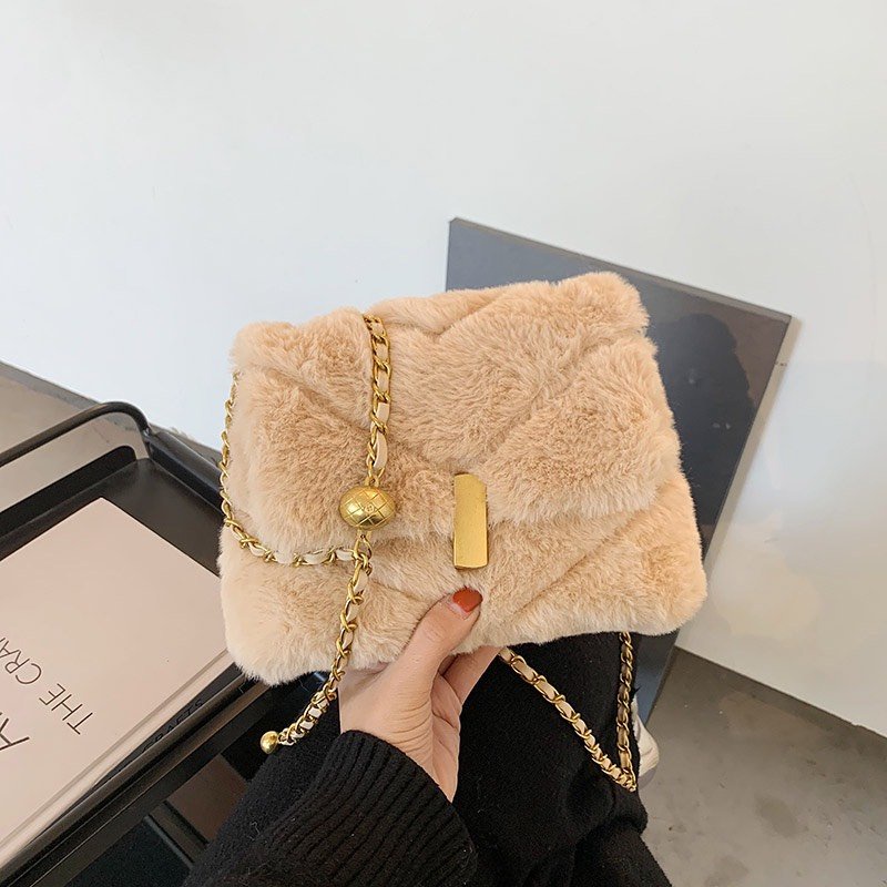 Túi Xách Nữ Đeo Chéo Đẹp Phối Lông Cừu Sang Trọng Quý Phái (TX15)