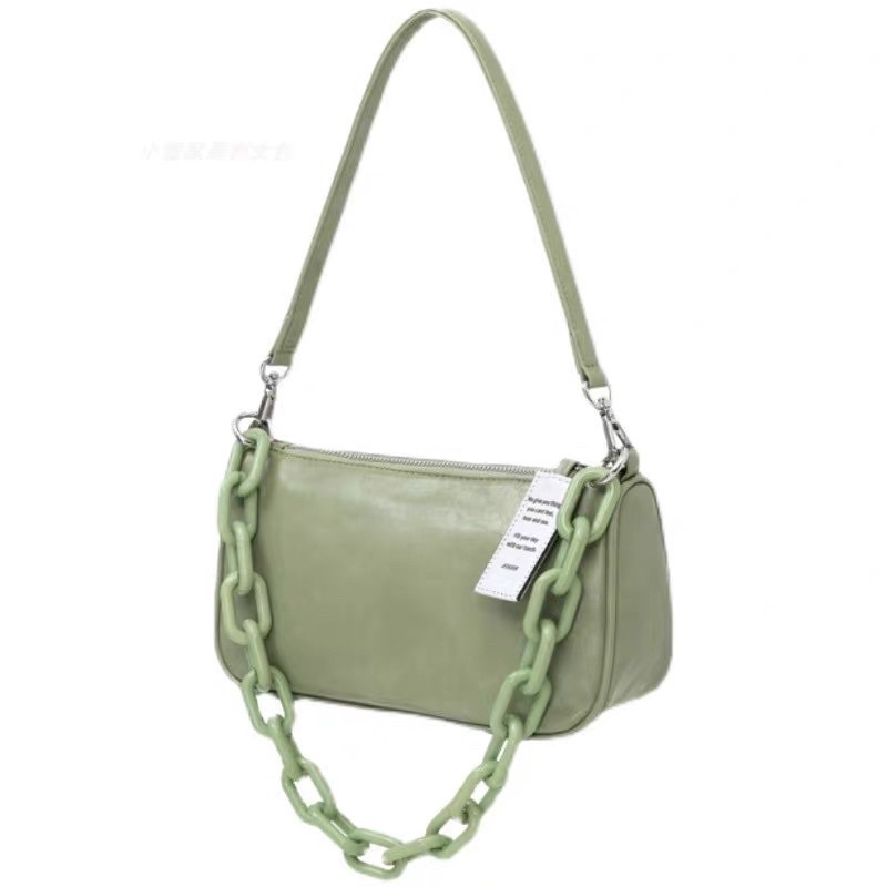 Túi xách đeo vai NIEEH màu xanh bơ giống Jennie BLACKPINK