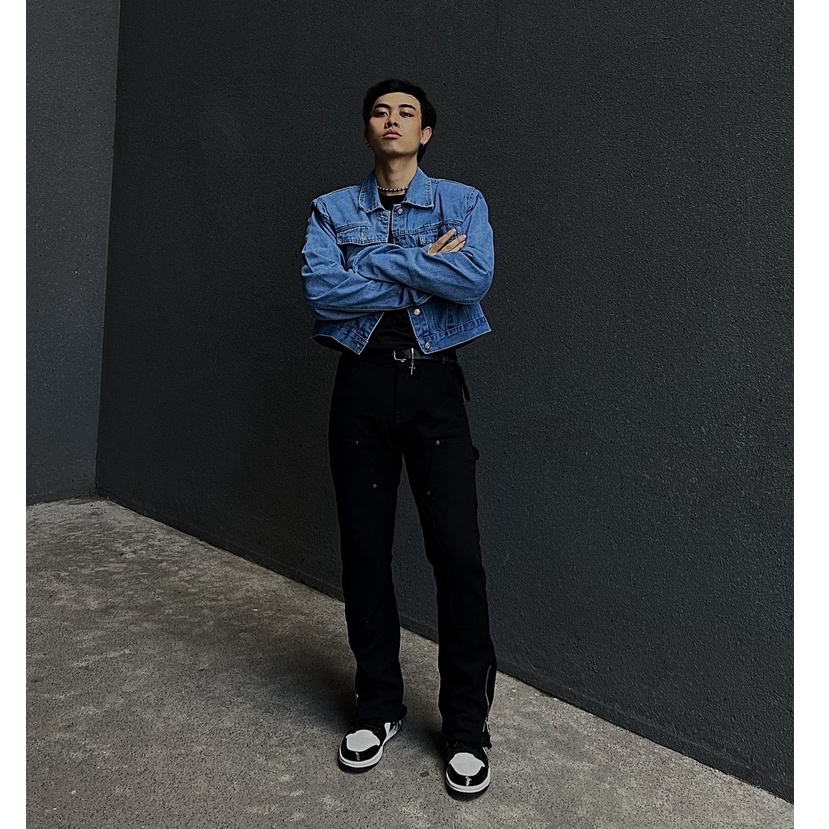 Áo khoác Denim Jacket dáng crop unisex AB101