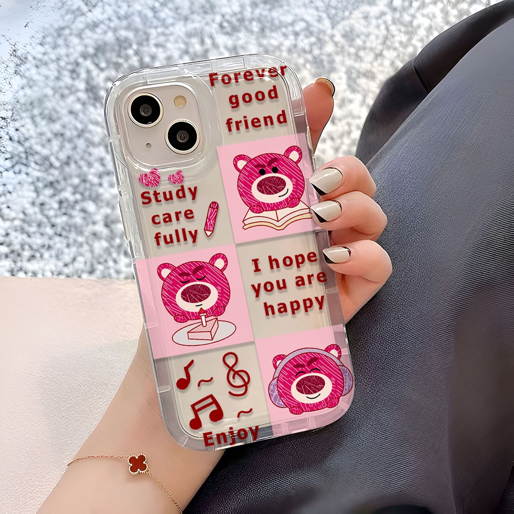 Ốp Điện Thoại Tpu Viền Dẻo In Hình Lotso Đáng Yêu Cho iphone 14promax 11 13 12 7Plus 6 6s XR X XS Max