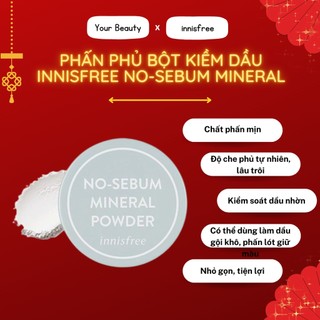 Phấn phủ bột kiềm dầu Innisfree No-Sebum Mineral Powder 5g