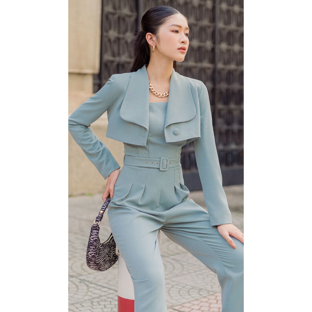 - Set jumpsuit kèm áo vest croptop VB22103