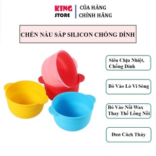 Chén - lồng nồi silicon nấu sáp chống dính, chén nấu sáp wax lông