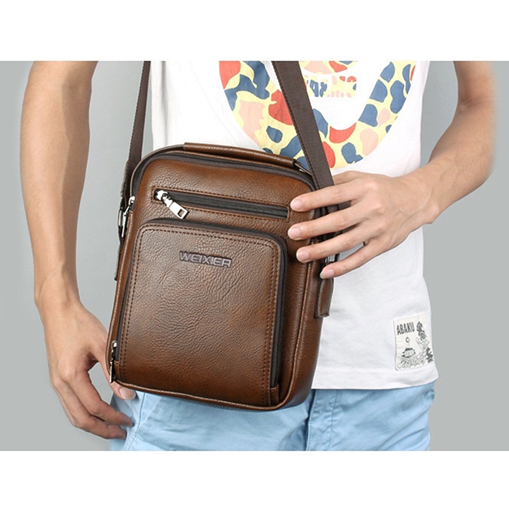 Túi đeo chéo nam thời trang đẹp, túi chéo nam da cao cấp phong cách thời trang Hàn quốc SG147
