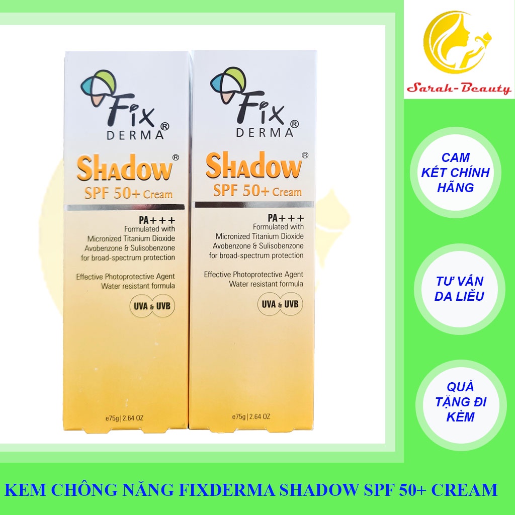 [CHÍNH HÃNG] Kem Chống Nắng Fixderma SPF50+ (75g) - Kem Chống Nắng Shadow Cho Da Mặt Và Toàn Thân