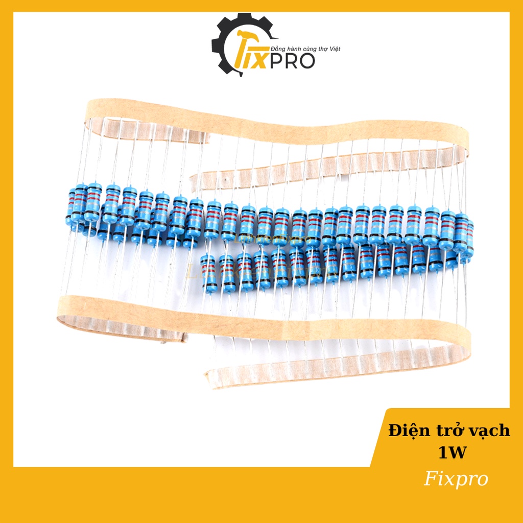 Điện trở 1W 1.5R - 150K 1% chân đồng túi 10 con