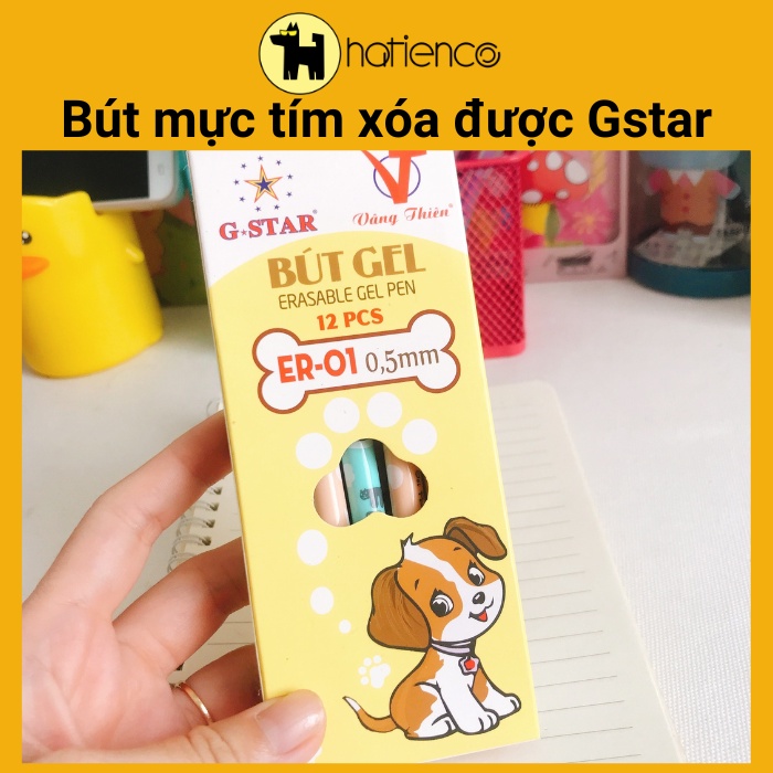Hộp 12 Bút gel xóa được CAO CẤP GSTAR mực xanh, mực tím - GSTAR ER01