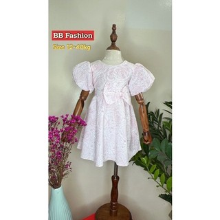Đầm công chúa hoạ tiết hoa Hồng