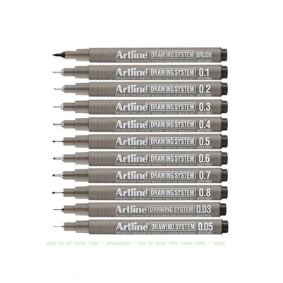 Bút line Artline Drawing System - Bút đi nét mực đen