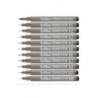 Bút line Artline Drawing System - Bút đi nét mực đen