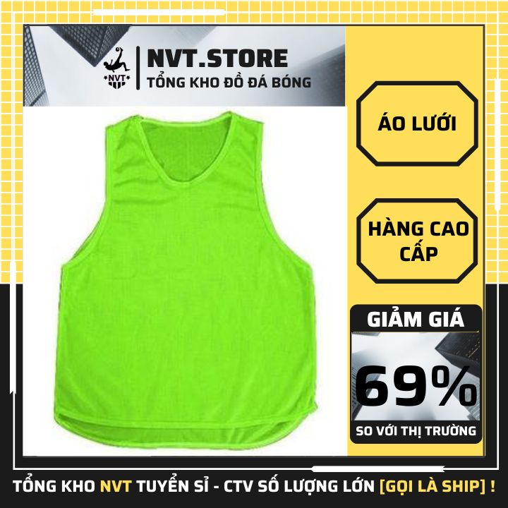 Áo lưới đá bóng thể thao pitch 5 màu giá rẻ, áo team building chia 2 đội siêu bền cao cấp - NVT.store.vn