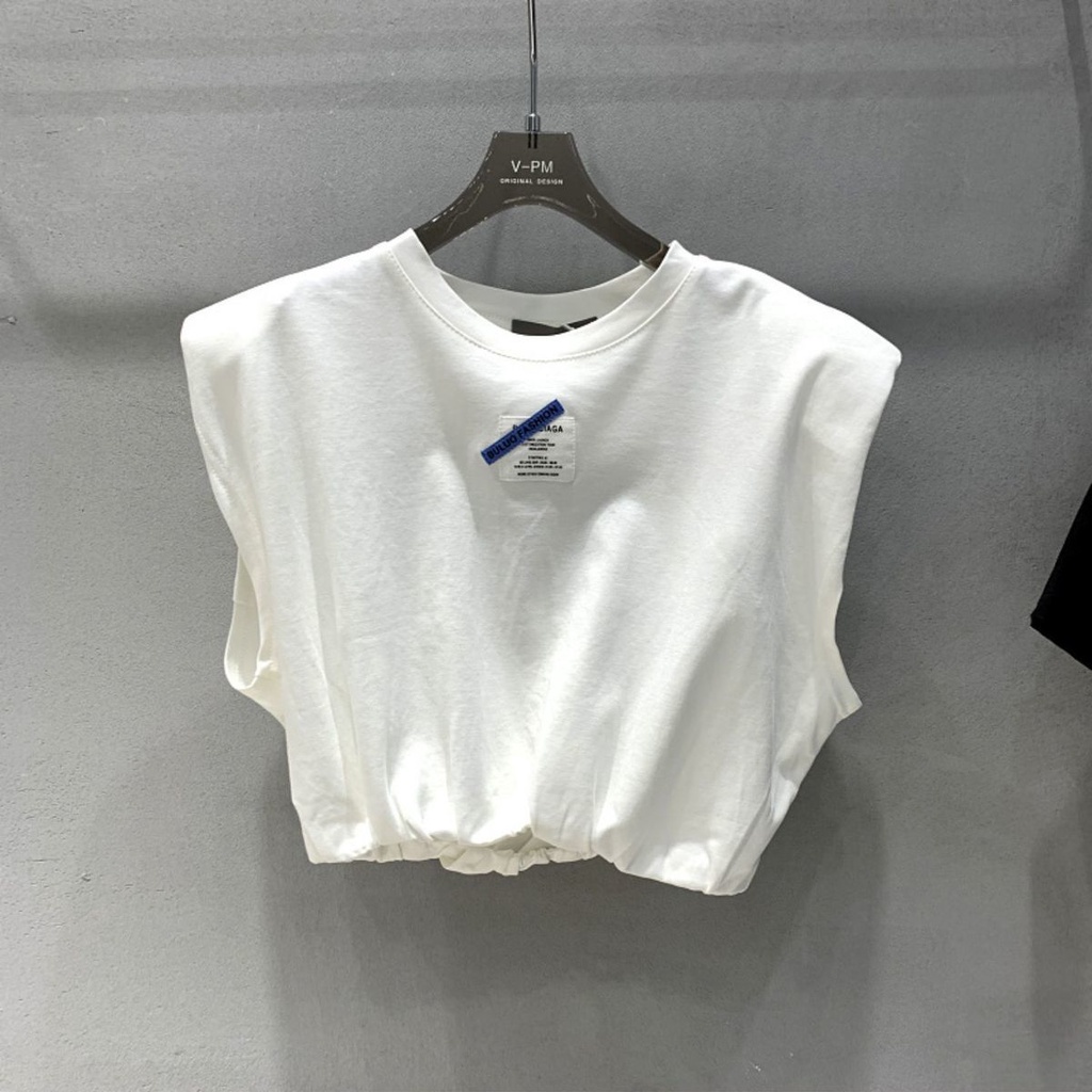 Áo Thun Cotton Không Tay Dáng Rộng Màu Trơn Thời Trang Hàn Quốc Dành Cho Nữ Plus Size