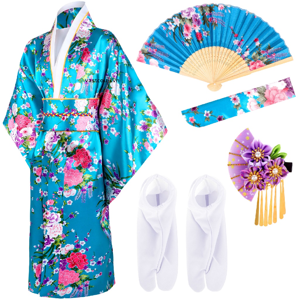 Đầm Kimono Truyền Thống Nhật Bản Xinh Xắn Cho Bé Gái