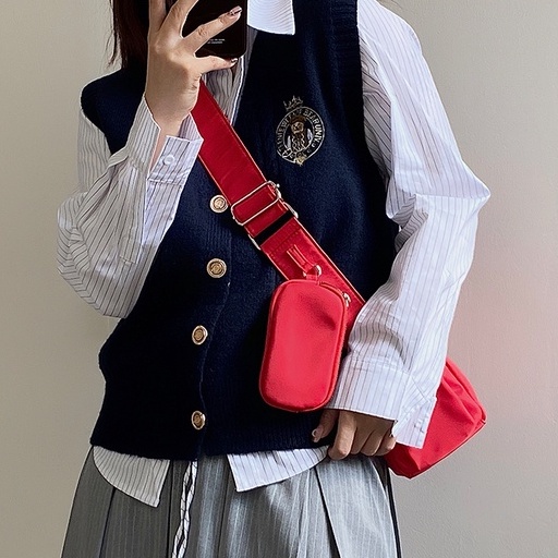 Mischa Túi Đeo Vai Bằng nylon Màu Trơn Thời Trang