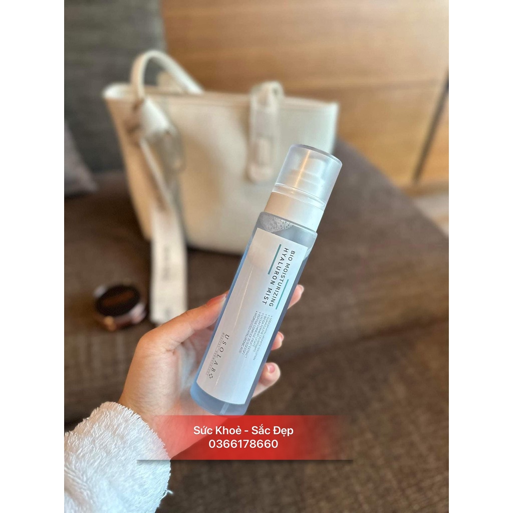 Toner Xịt Khoáng, Nước Cân Bằng Da Cấp Nước Căng Bóng USOLAB Bio Moisturizing Hyaluron Mist 150ml