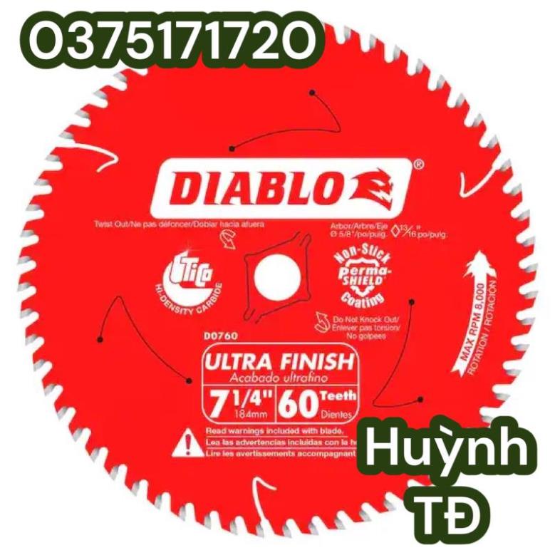 Lưỡi Cắt Gỗ Diablo 24T-60T 185mm Siêu Bền! Độ bền X2