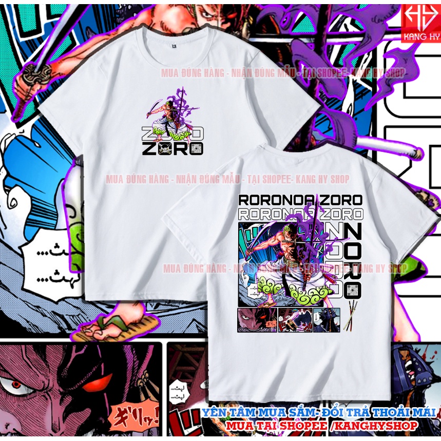 Áo Thun Tay Ngắn Roronoa Zoro Kiếm Sĩ Cực Độc | Anime One Piece - Có Áo Phông Unisex F396