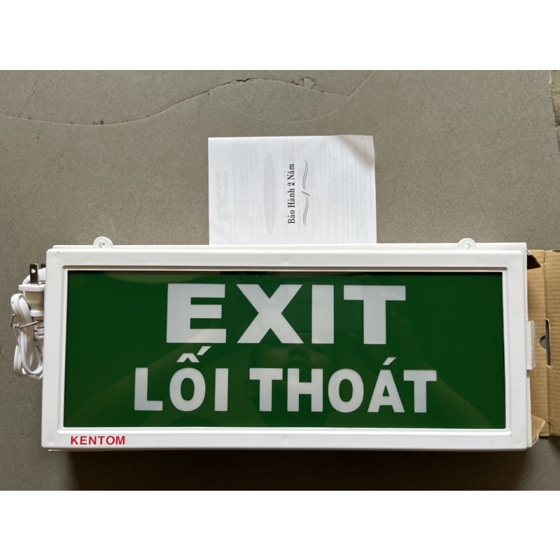 Đèn exit thoát hiểm kentom 1 mặt