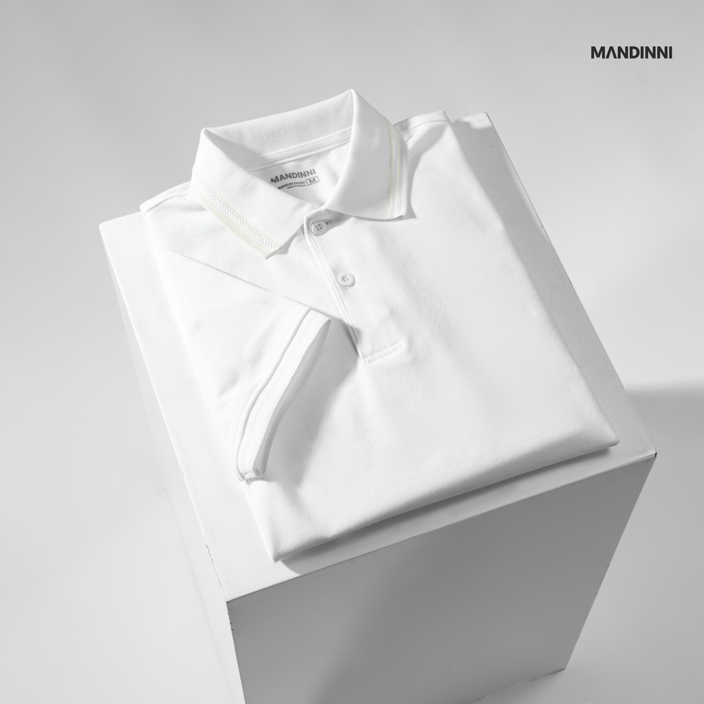 Áo thun polo nam cổ bẻ MANDINNI basic MBS 02 chất Cotton 4 chiều thấm hút co giãn