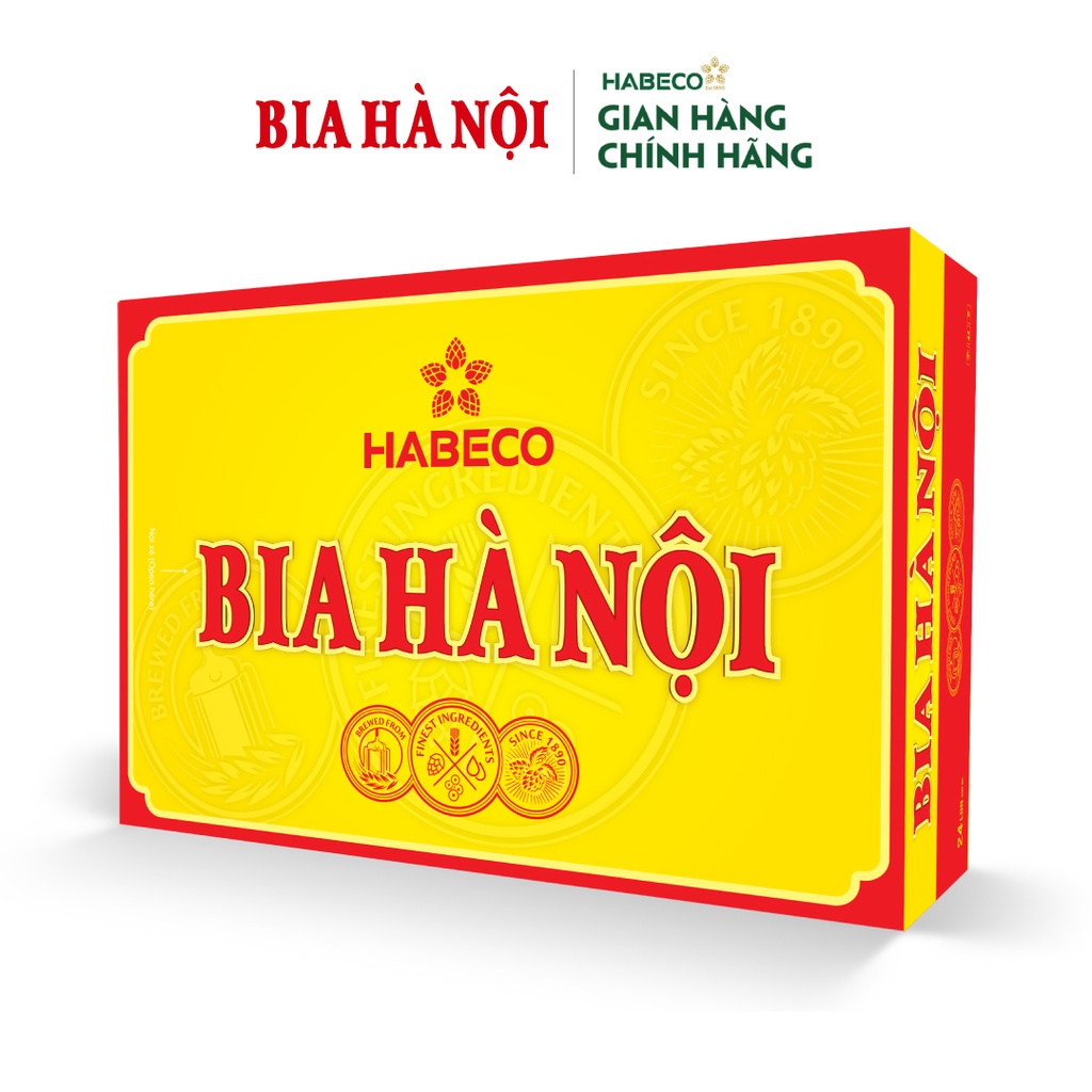 Thùng 24 lon Bia Hà Nội - HABECO (330ml/lon)