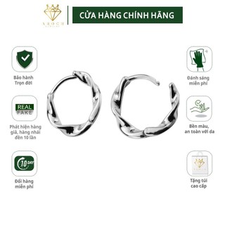 Khuyên tai bạc Ý s925 phong cách Mabius Nhật Bản G1392 - AROCH Jewelry