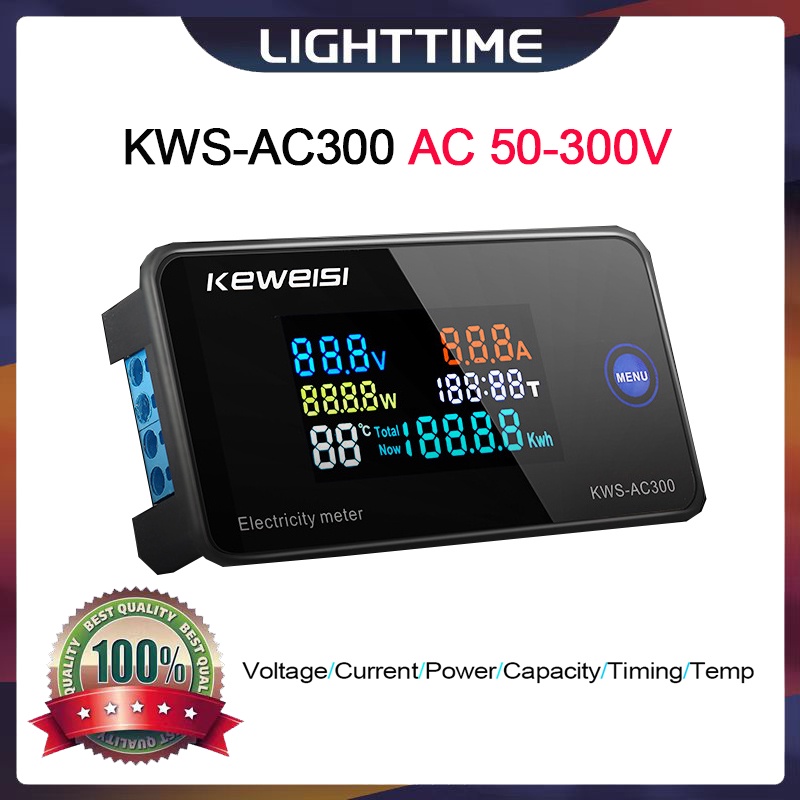 Vôn Kế Kỹ Thuật Số ac300 ac 50-300v 45-65hz Có Đèn led 0-20 / 100a