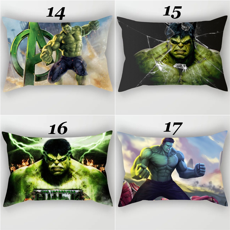 Vỏ Gối Chữ Nhật Polyester In Hình Siêu Anh Hùng Hulk Avengers Trang Trí Nhà Cửa