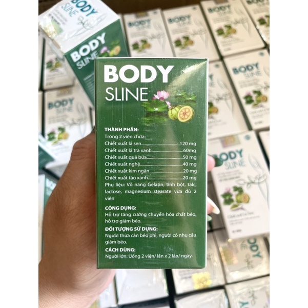 Viên Giảm Mỡ BODY SLINE Chiết Xuất Lá Sen Giảm Nhanh An Toàn Hiệu Quả. Hộp 30 viên