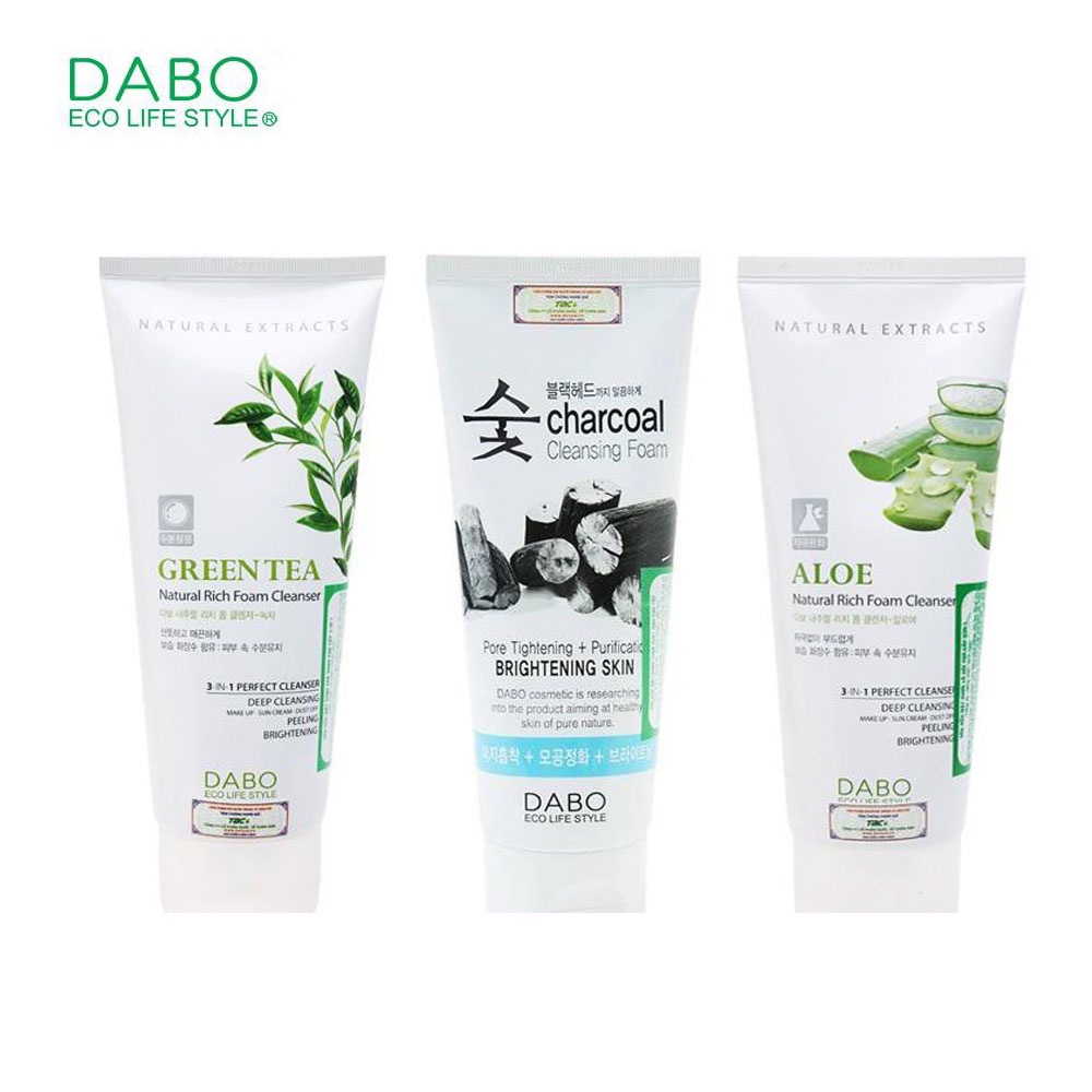 Sữa Rửa Mặt Trắng Da HÀN QUỐC DABO 3 In 1 ,Làm Sạch Sâu ,Tẩy Da Chết Nhẹ, 60ml Hàng chính hãng