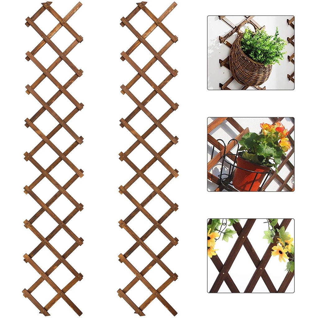 Giàn hoa hồng leo, giàn cây gỗ treo ban công R60xC140cm, Gìàn hoa hồng bụi,hàng rào gỗ cho cây hoa leo XK Nhật Bản