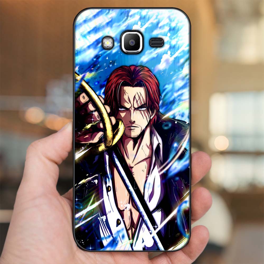 Ốp lưng Samsung J2 Prime, J3 2016, J5 2015 viền đen in hình Shanks One Piece Đảo Hải Tặc