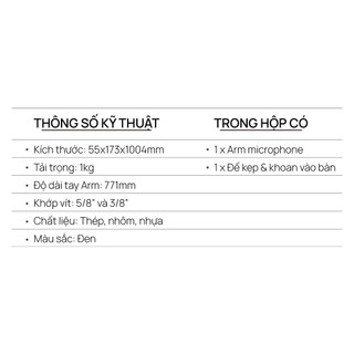 Giá đỡ Microphone (ARM) và Shock Mount HyperWork MA-01 - Chính Hãng