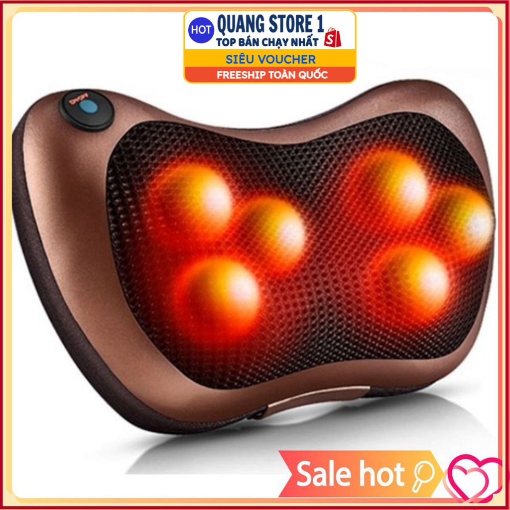 GỐI massage HỒNG NGOẠI magic LOẠI 6 BI .