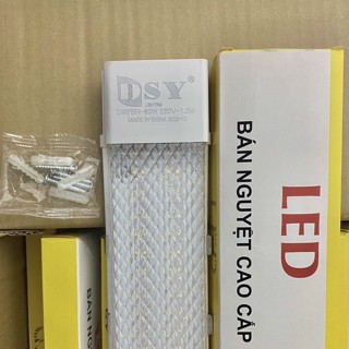 Bóng đèn led bán nguyệt 1m2 đầu vuông 60w ánh sáng trắng led gắn tường nguyên bộ viền vàng đầu vuông 60w 80w siêu sáng
