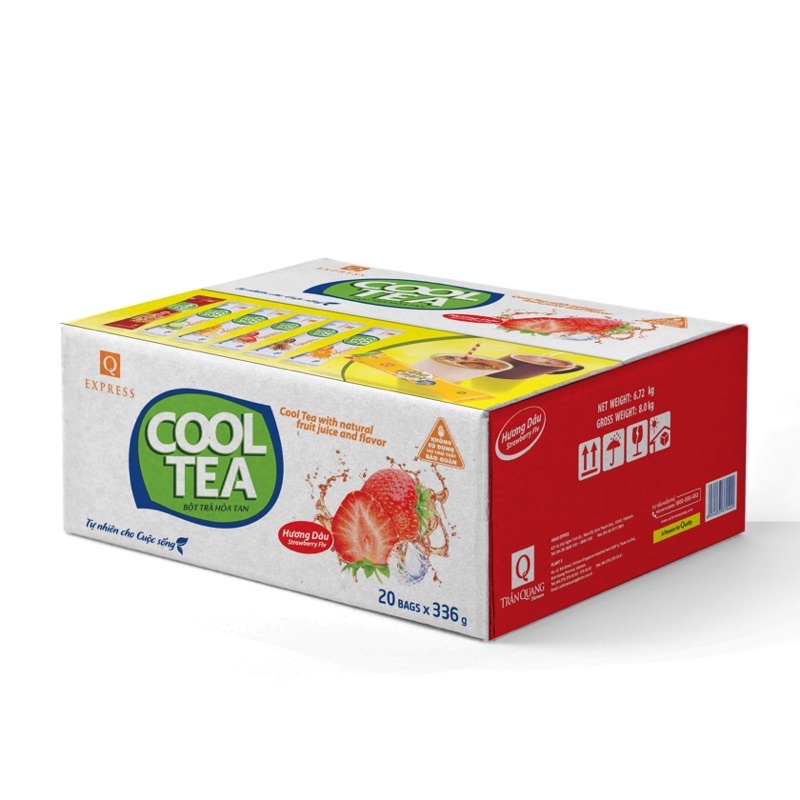 Bột Trà Hòa Tan Cool Tea Hương Dâu gói 336g